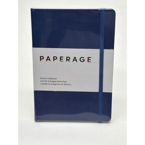 Paperage Blank Notebook Blue 100gsm Acid-Free Hardcover Journal 5.6x8 88020